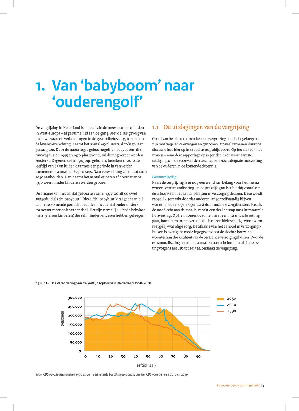 Door de naoorlogse geboortegolf of babyboom die ruwweg tussen 1945 en 1970 plaatsvond, zal dit nog verder worden versterkt.