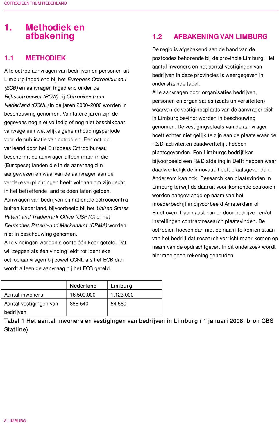 Nederland (OCNL) in de jaren 2000-2006 worden in beschouwing genomen.