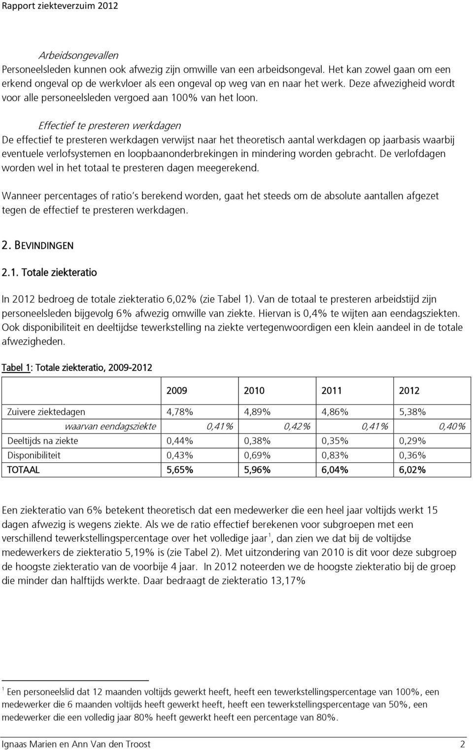 Effectief te presteren werkdagen De effectief te presteren werkdagen verwijst naar het theoretisch aantal werkdagen op jaarbasis waarbij eventuele verlofsystemen en loopbaanonderbrekingen in