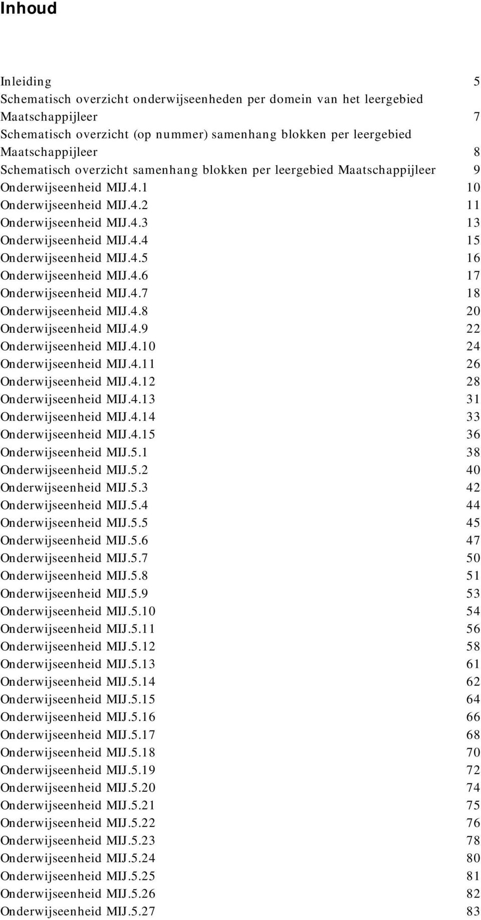 4.7 18 Onderwijseenheid MIJ.4.8 20 Onderwijseenheid MIJ.4.9 22 Onderwijseenheid MIJ.4.10 24 Onderwijseenheid MIJ.4.11 26 Onderwijseenheid MIJ.4.12 28 Onderwijseenheid MIJ.4.13 31 Onderwijseenheid MIJ.