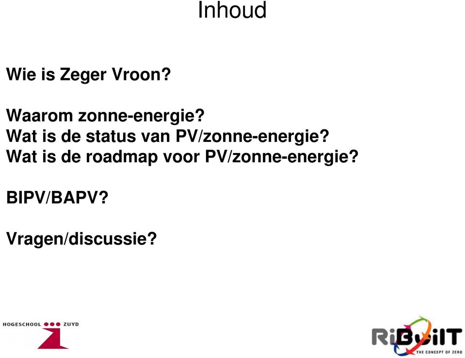 Wat is de status van PV/zonne-energie?