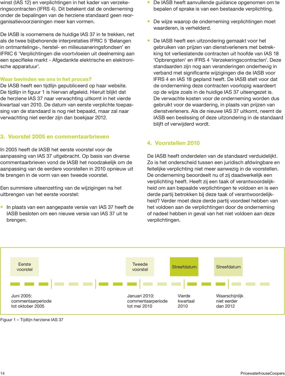 De IASB is voornemens de huidige IAS 37 in te trekken, net als de twee bijbehorende interpretaties IFRIC 5 Belangen in ontmantelings-, herstel- en milieusaneringsfondsen en IFRIC 6 Verplichtingen die