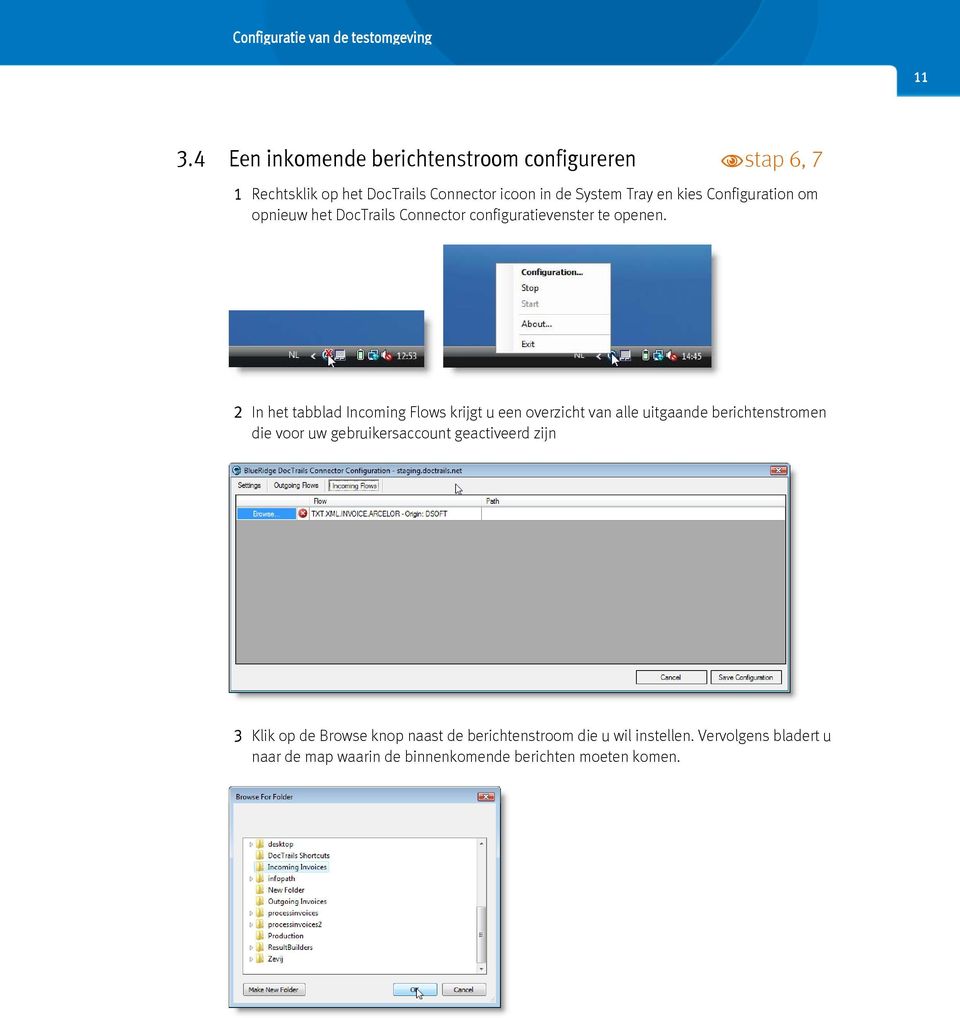 Configuration om opnieuw het DocTrails Connector configuratievenster te openen.