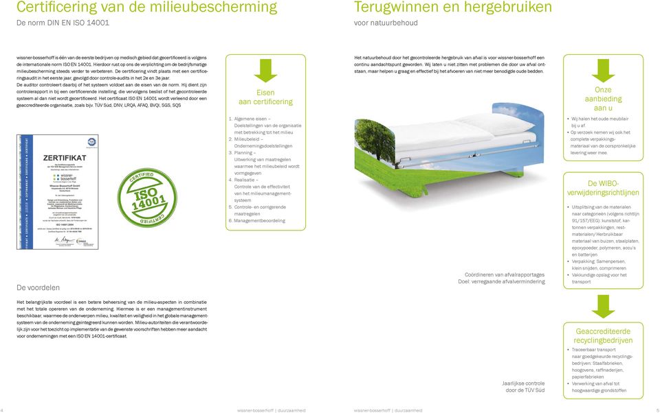 De certificering vindt plaats met een certificeringsaudit in het eerste jaar, gevolgd door controle-audits in het 2e en 3e jaar.