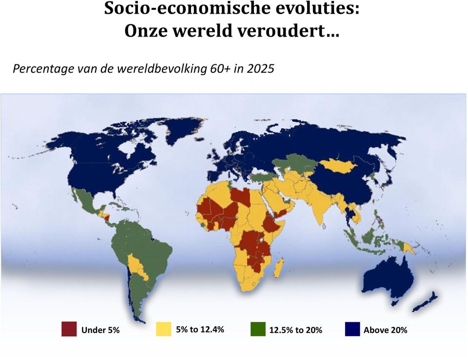 wereldbevolking 60+ in 2025 Under