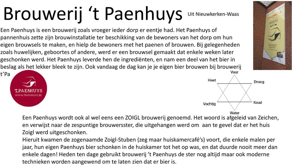 Bij gelegenheden zoals huwelijken, geboortes of andere, werd er een brouwsel gemaakt dat enkele weken later geschonken werd.