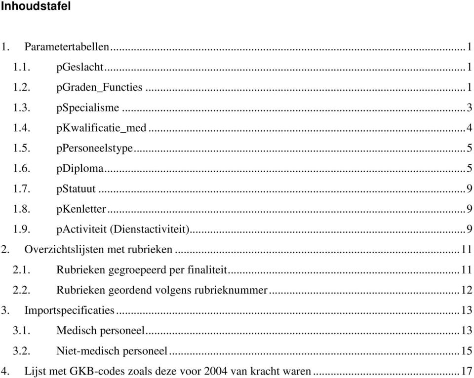 Overzichtslijsten met rubrieken...11 2.1. Rubrieken gegroepeerd per finaliteit...11 2.2. Rubrieken geordend volgens rubrieknummer...12 3.