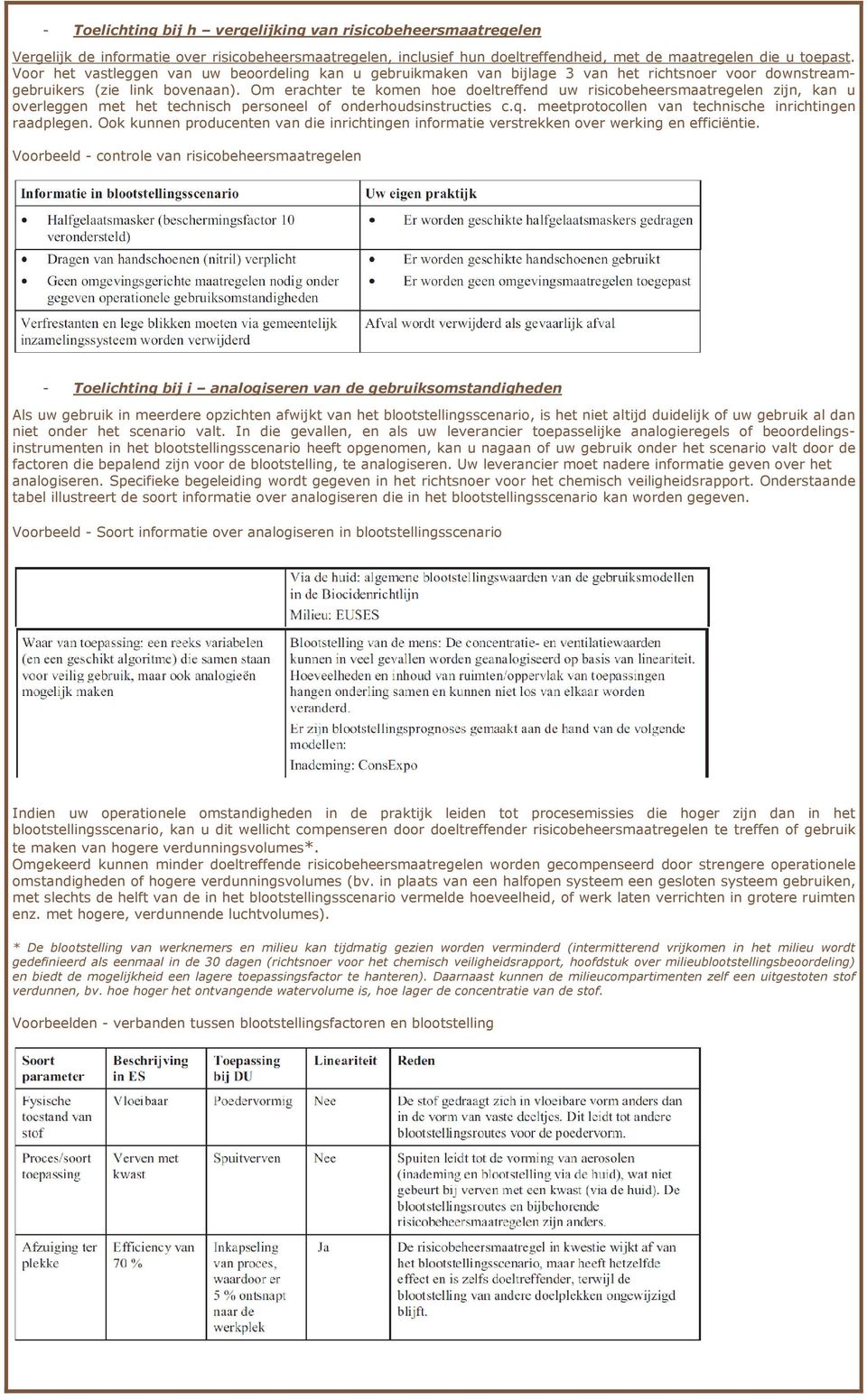 Om erachter te komen hoe doeltreffend uw risicobeheersmaatregelen zijn, kan u overleggen met het technisch personeel of onderhoudsinstructies c.q.