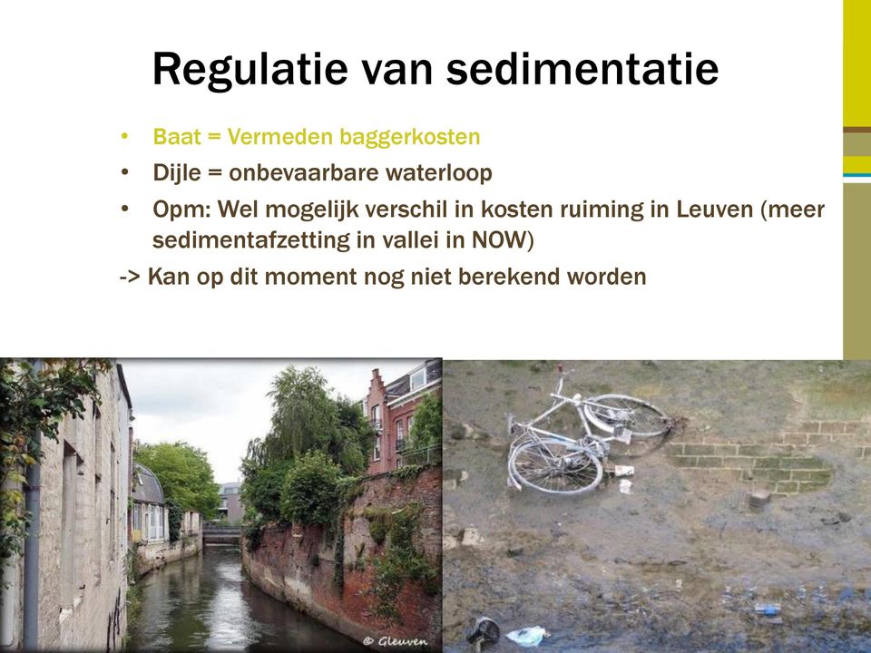 in kosten ruiming in Leuven (meer sedimentafzetting in