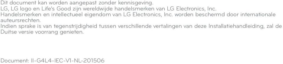 Handelsmerken en intellectueel eigendom van LG Electronics, Inc.