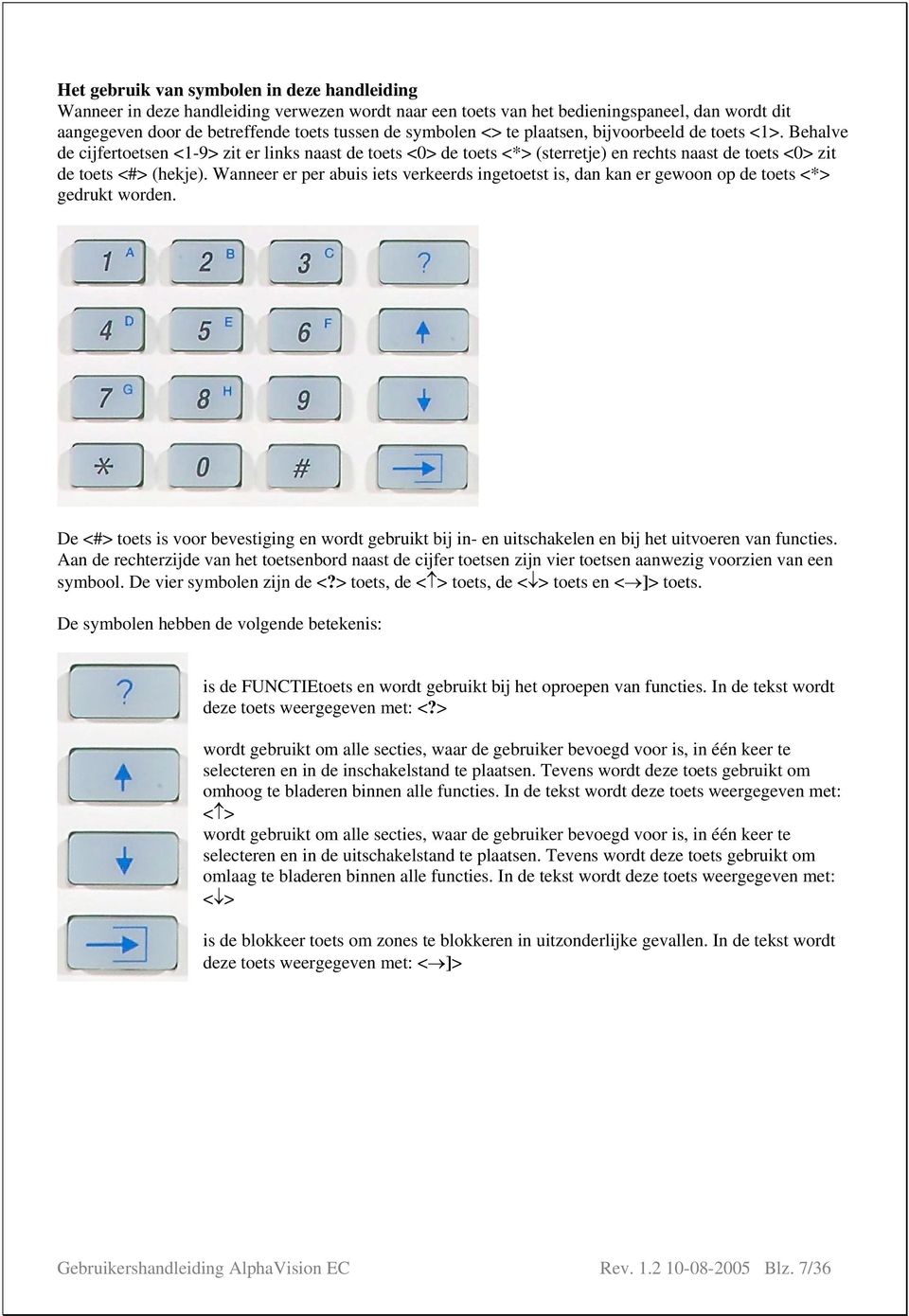 Wanneer er per abuis iets verkeerds ingetoetst is, dan kan er gewoon op de toets <*> gedrukt worden.