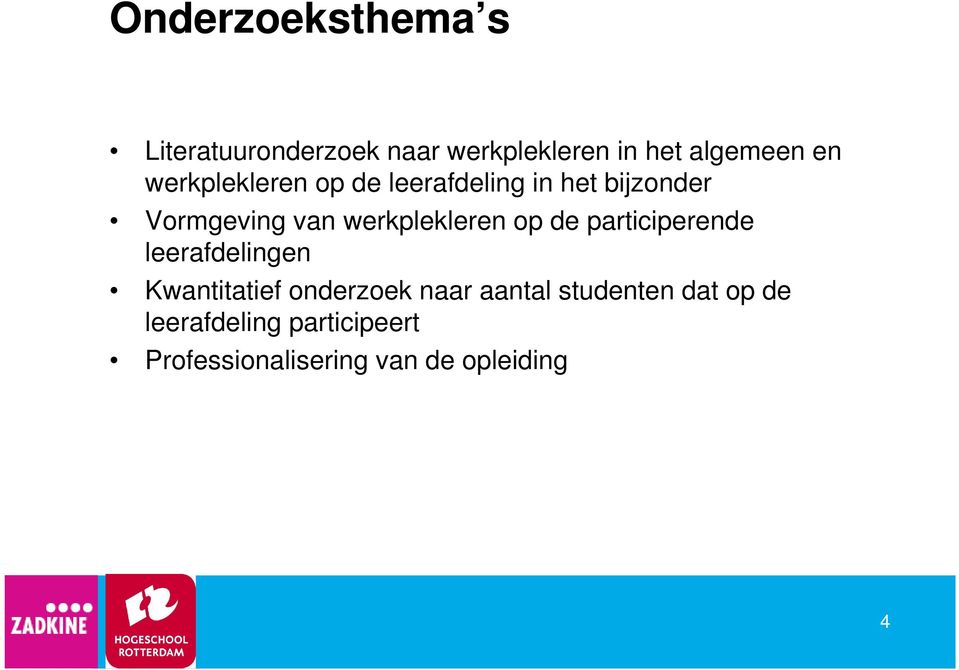 werkplekleren op de participerende leerafdelingen Kwantitatief onderzoek naar