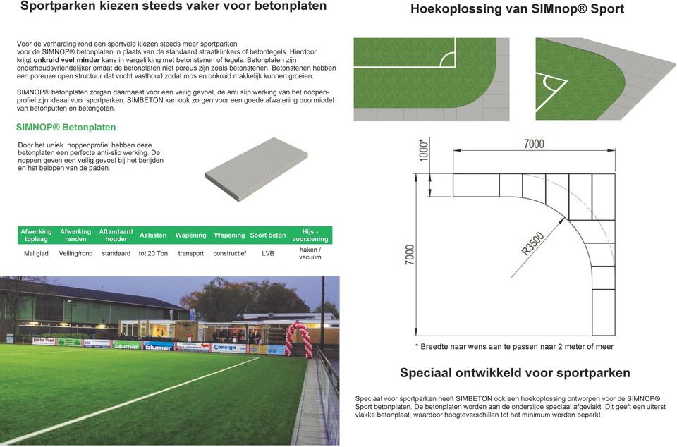 Betonplaten zijn onderhoudsvriendelijker omdat de betonplaten niet poreus zijn zoals betonstenen.