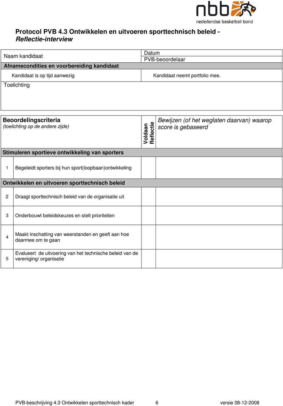 Kandidaat neemt portfolio mee.