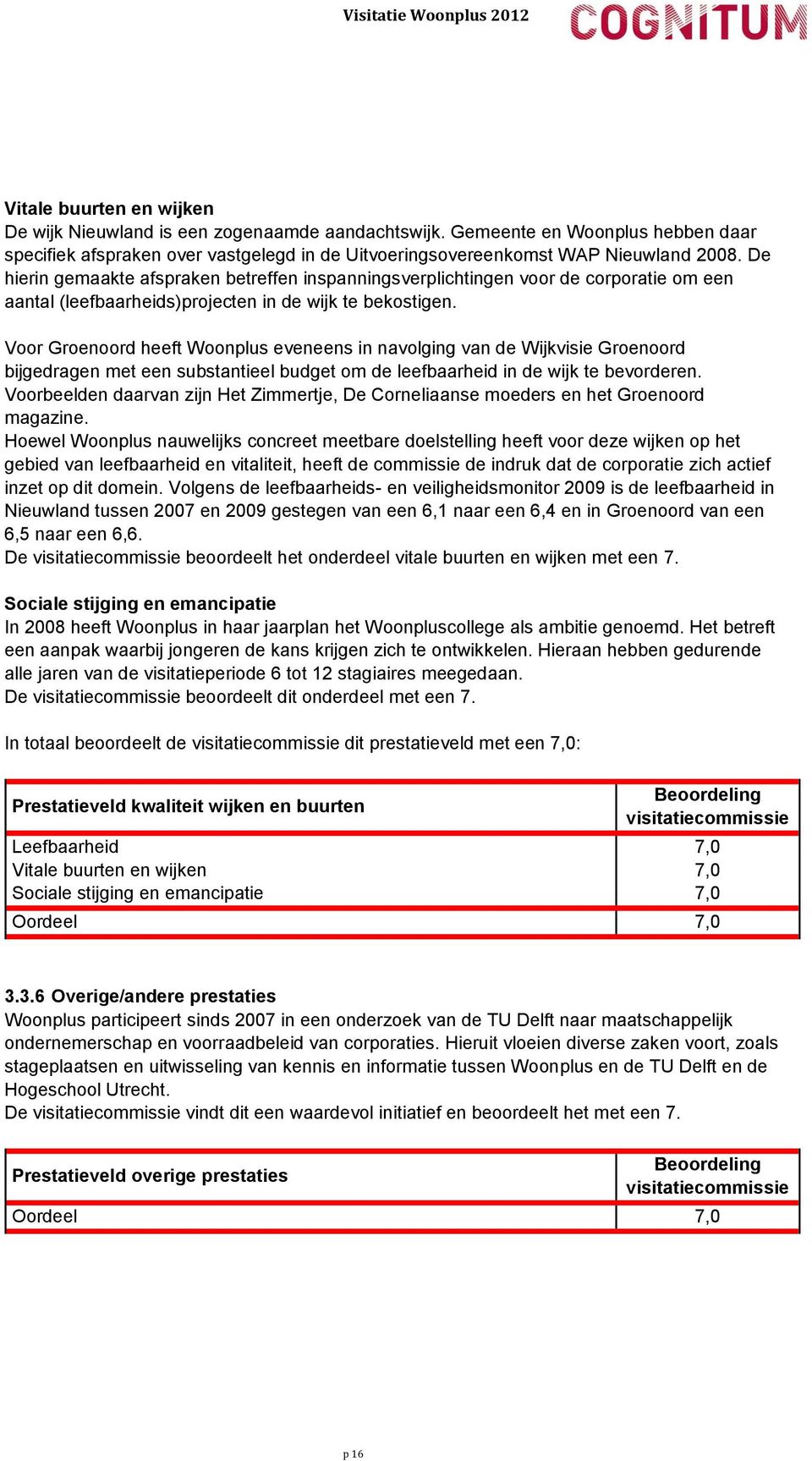 Voor Groenoord heeft Woonplus eveneens in navolging van de Wijkvisie Groenoord bijgedragen met een substantieel budget om de leefbaarheid in de wijk te bevorderen.