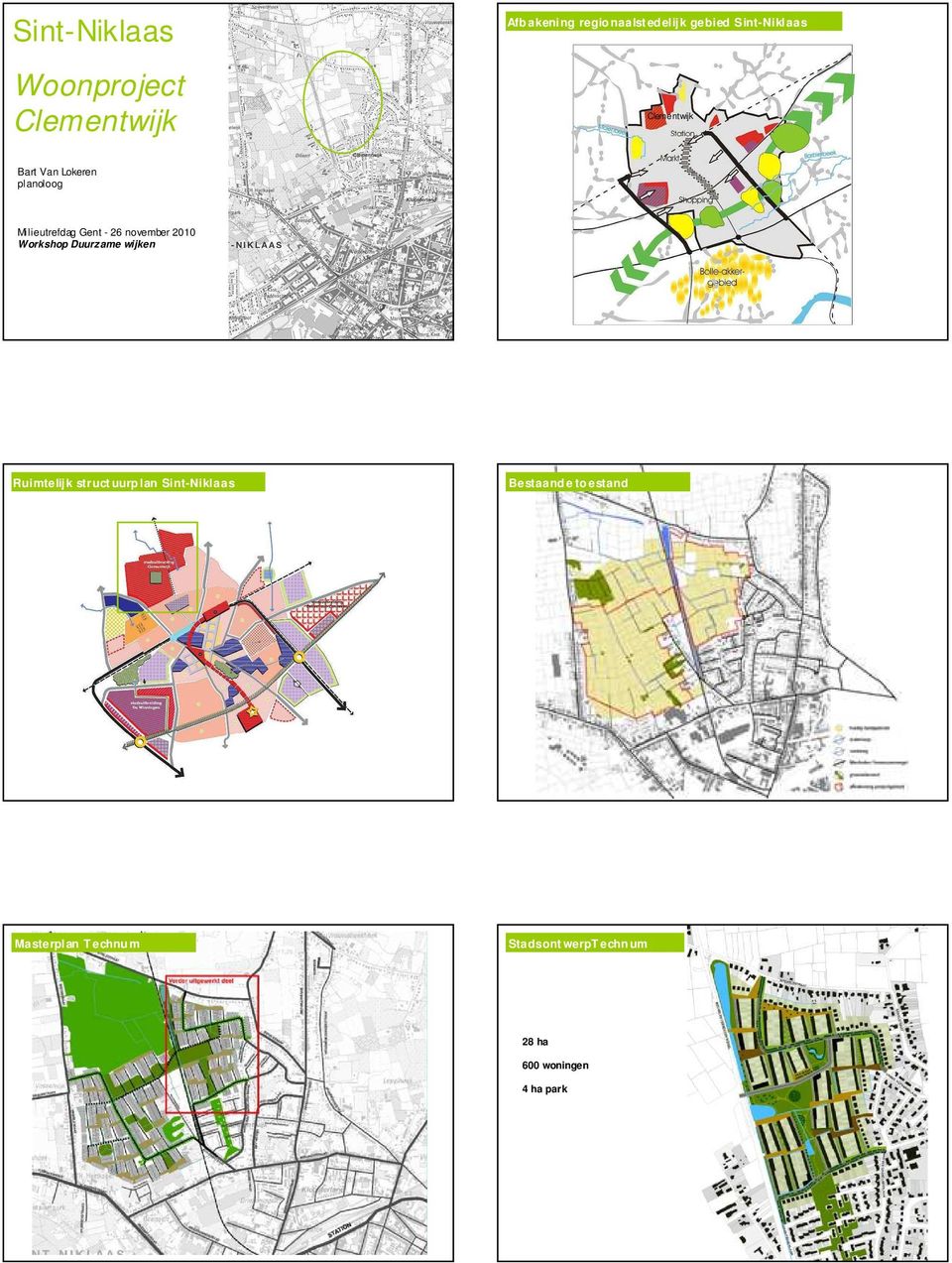 november 2010 Workshop Duurzame wijken Ruimtelijk struct uurplan Sint-Niklaas