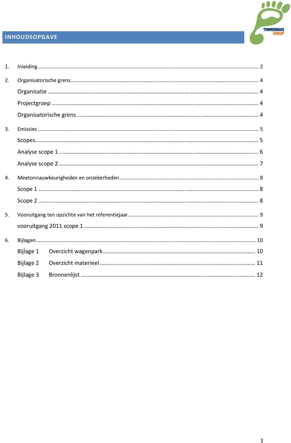 .. 8 Scope 1... 8 Scope 2... 8 5. Vooruitgang ten opzichte van het referentiejaar... 9 vooruitgang 2011 scope 1... 9 6.