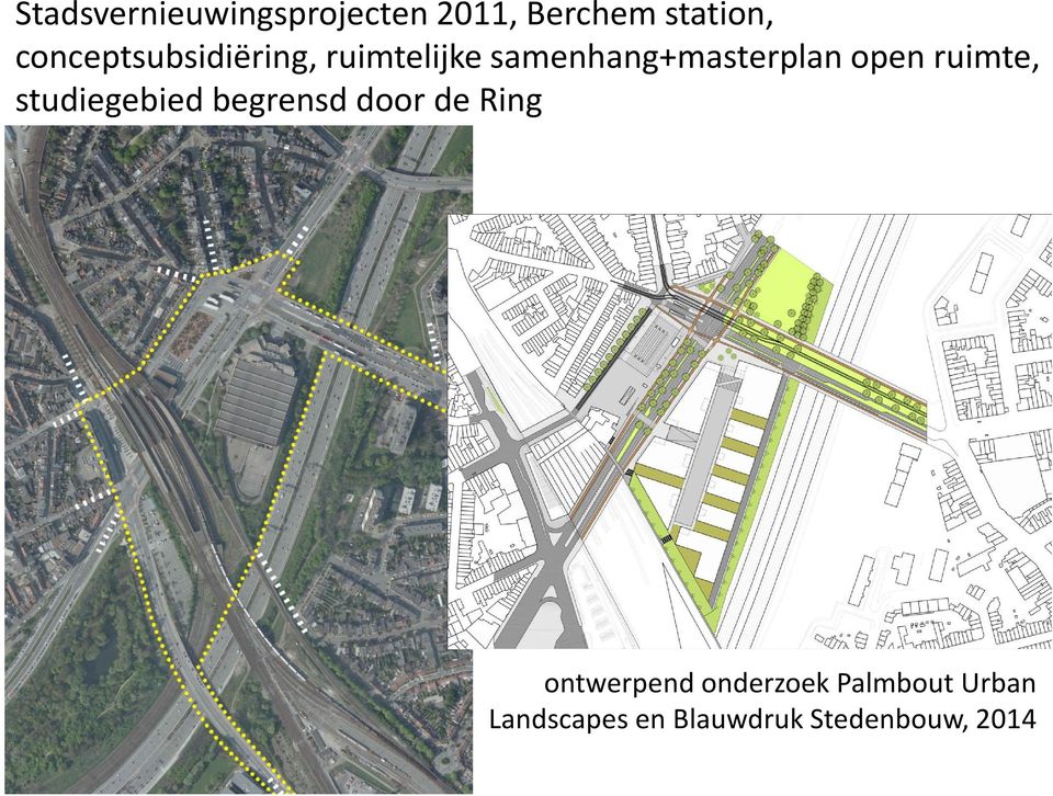 open ruimte, studiegebied begrensd door de Ring