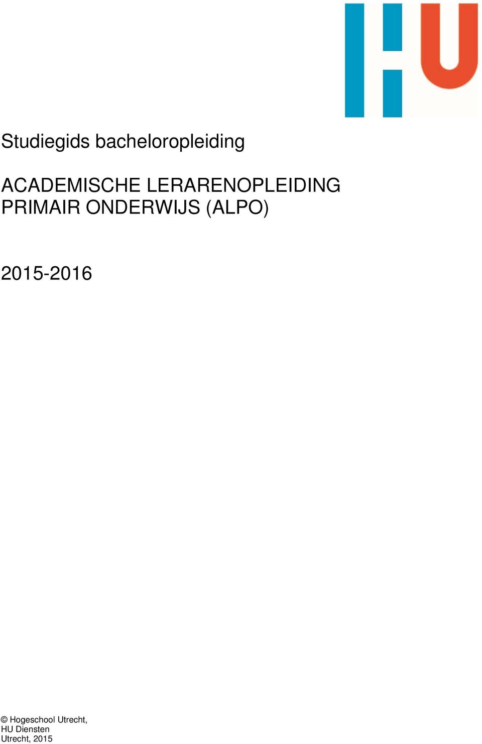 PRIMAIR ONDERWIJS (ALPO) 2015-2016