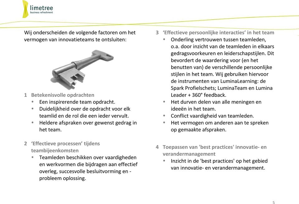 2 Effectieve processen tijdens teambijeenkomsten Teamleden beschikken over vaardigheden en werkvormen die bijdragen aan effectief overleg, succesvolle besluitvorming en - probleem oplossing.