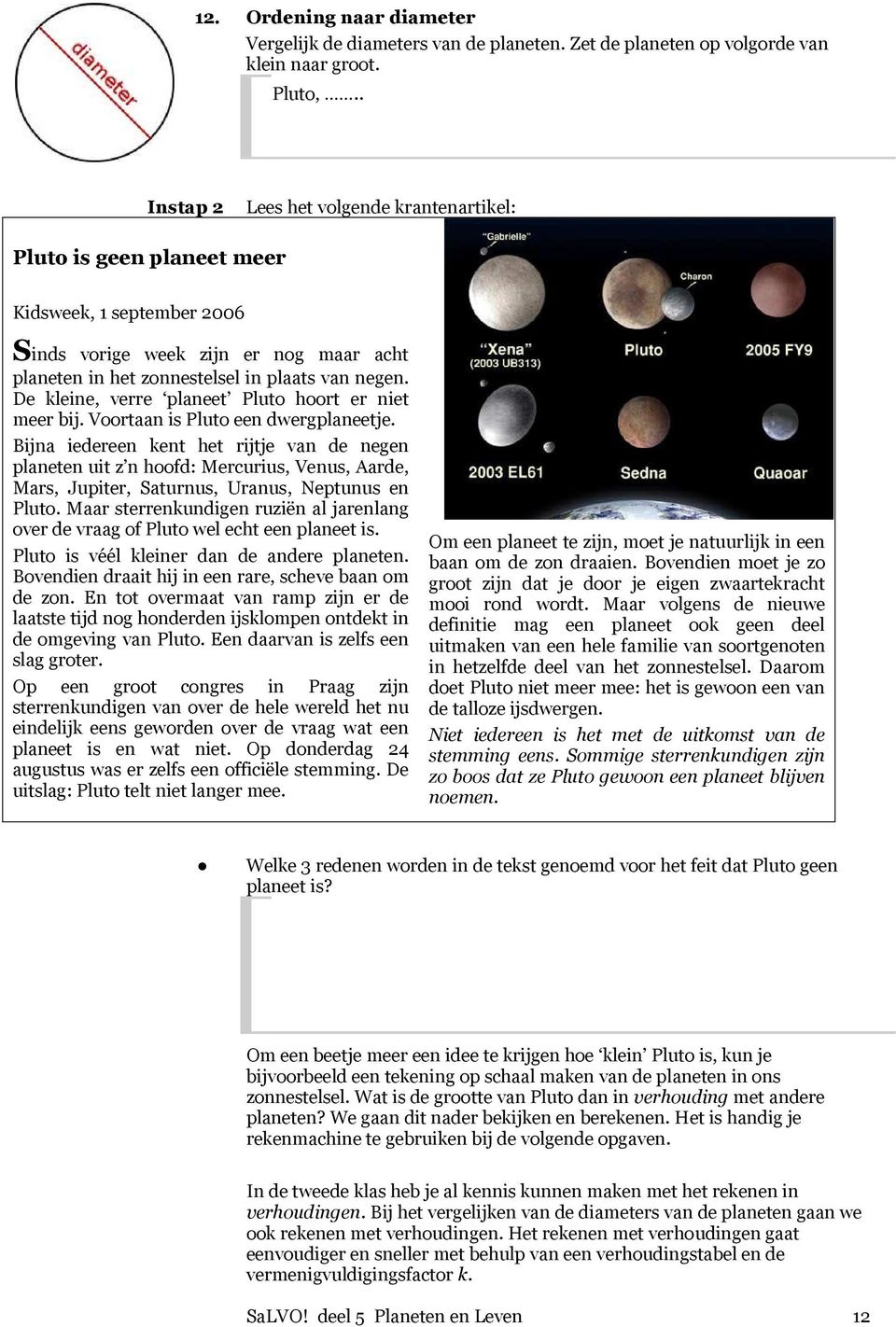 De kleine, verre planeet Pluto hoort er niet meer bij. Voortaan is Pluto een dwergplaneetje.