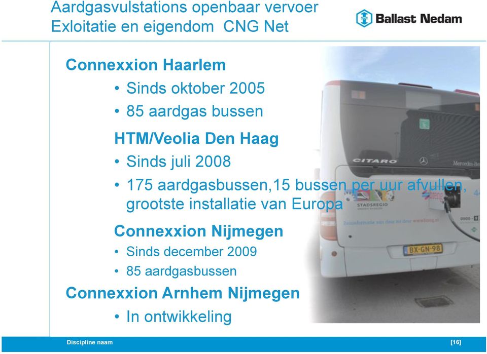 aardgasbussen,15 bussen per uur afvullen, grootste installatie van Europa Connexxion