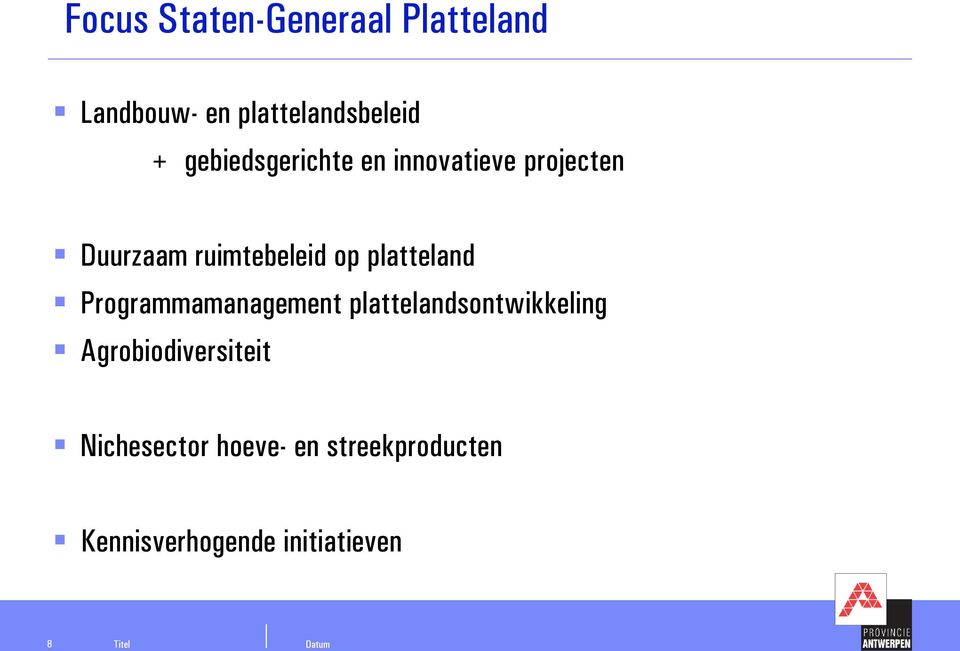 platteland Programmamanagement plattelandsontwikkeling