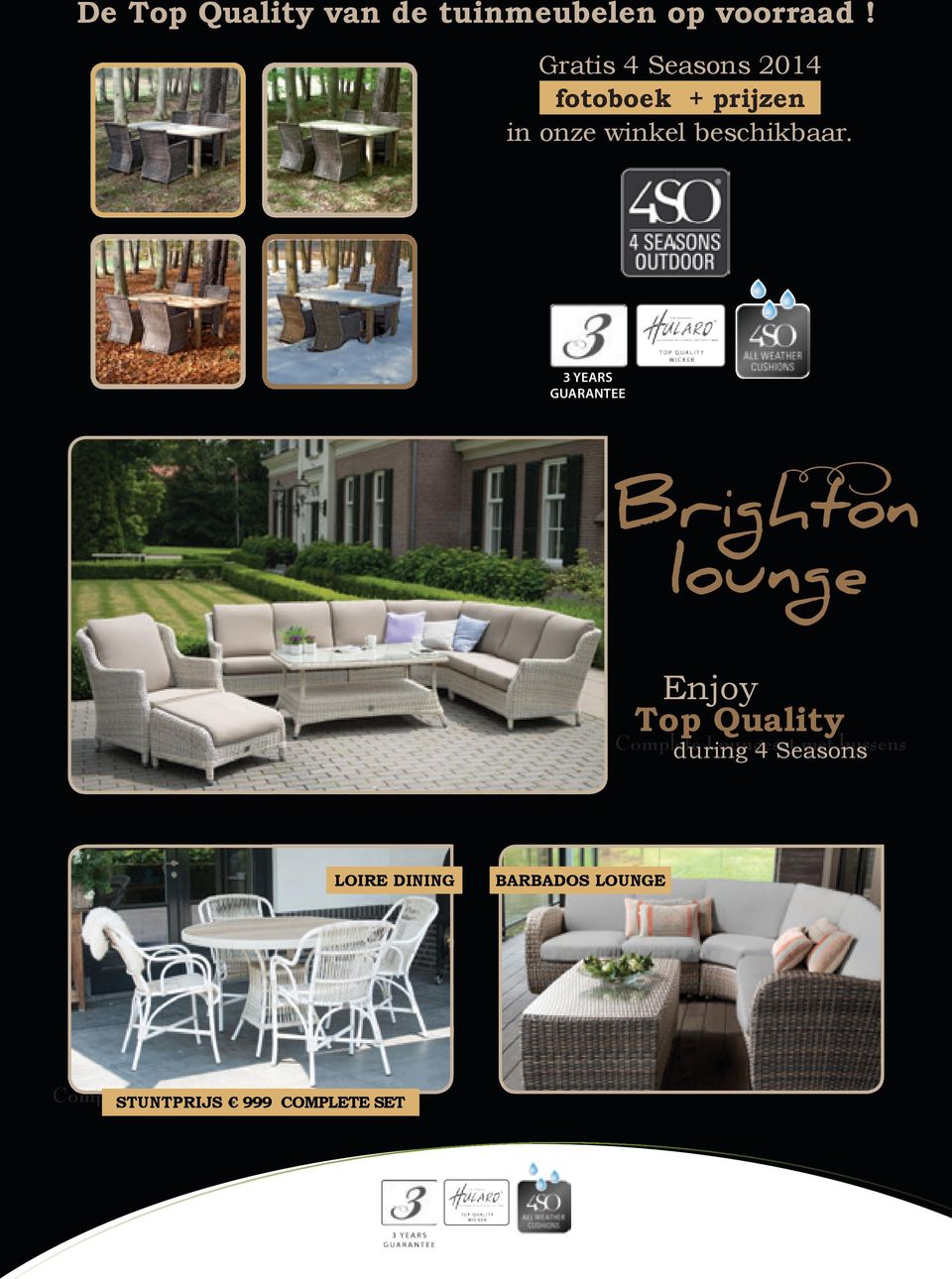 3 YEARS GUARANTEE Brighton lounge Enjoy Top Quality Complete during