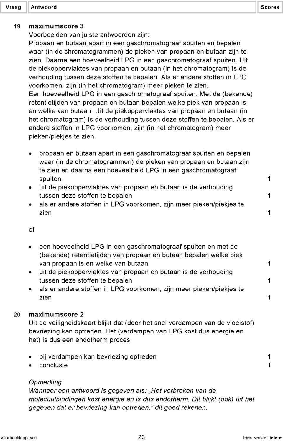 Als er andere stoffen in LPG voorkomen, zijn (in het chromatogram) meer pieken te zien. Een hoeveelheid LPG in een gaschromatograaf spuiten.