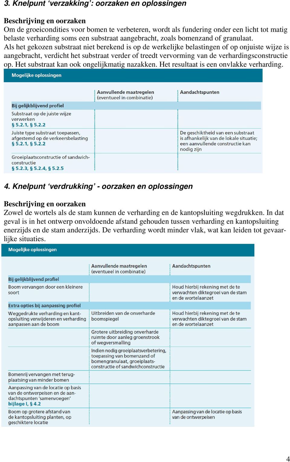 Als het gekozen substraat niet berekend is op de werkelijke belastingen of op onjuiste wijze is aangebracht, verdicht het substraat verder of treedt vervorming van de verhardingsconstructie op.