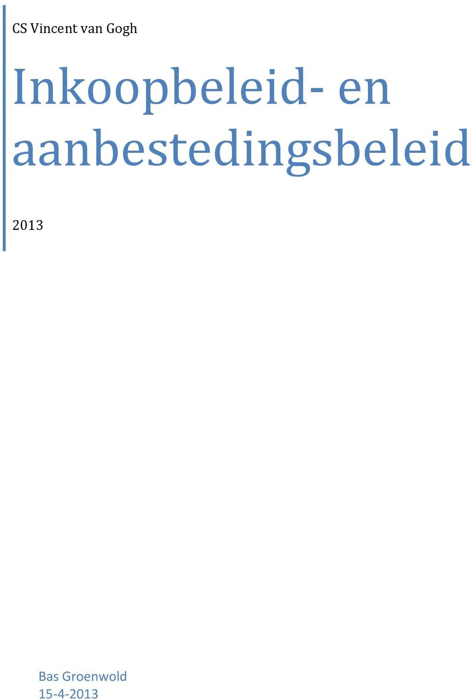 aanbestedingsbeleid