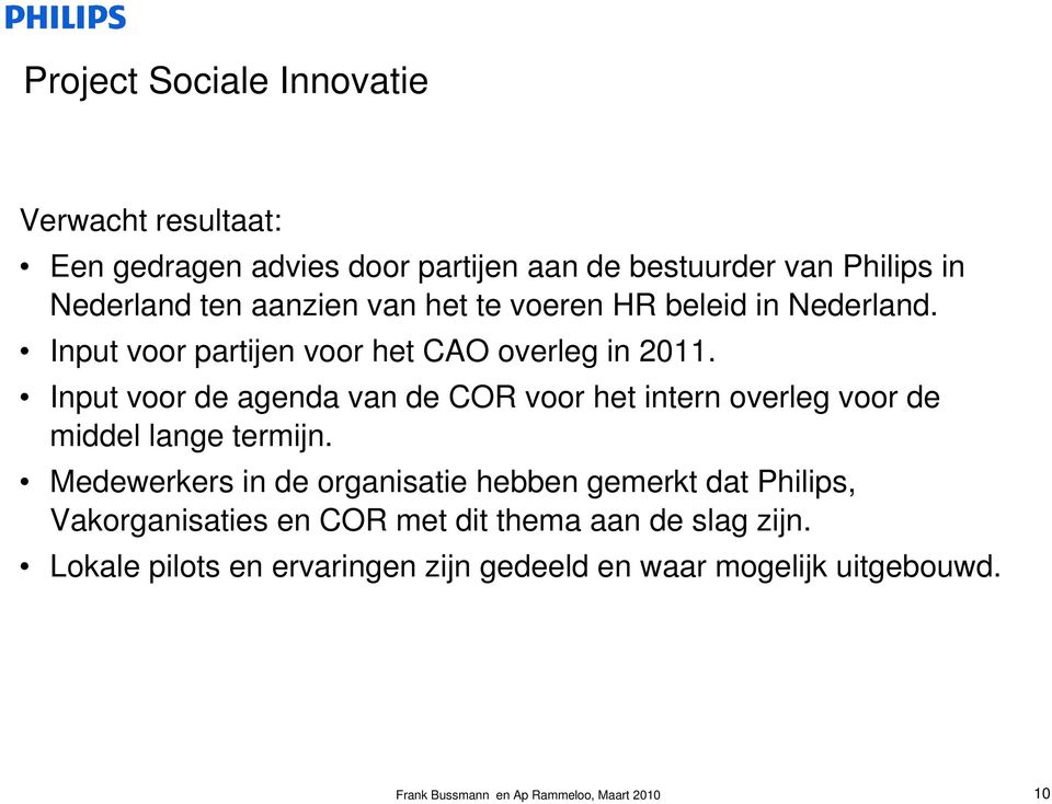 Input voor de agenda van de COR voor het intern overleg voor de middel lange termijn.