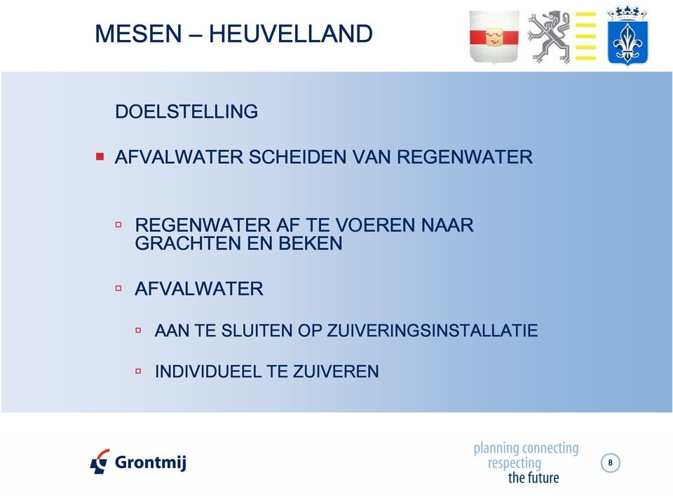 GRACHTEN EN BEKEN AFVALWATER AAN TE