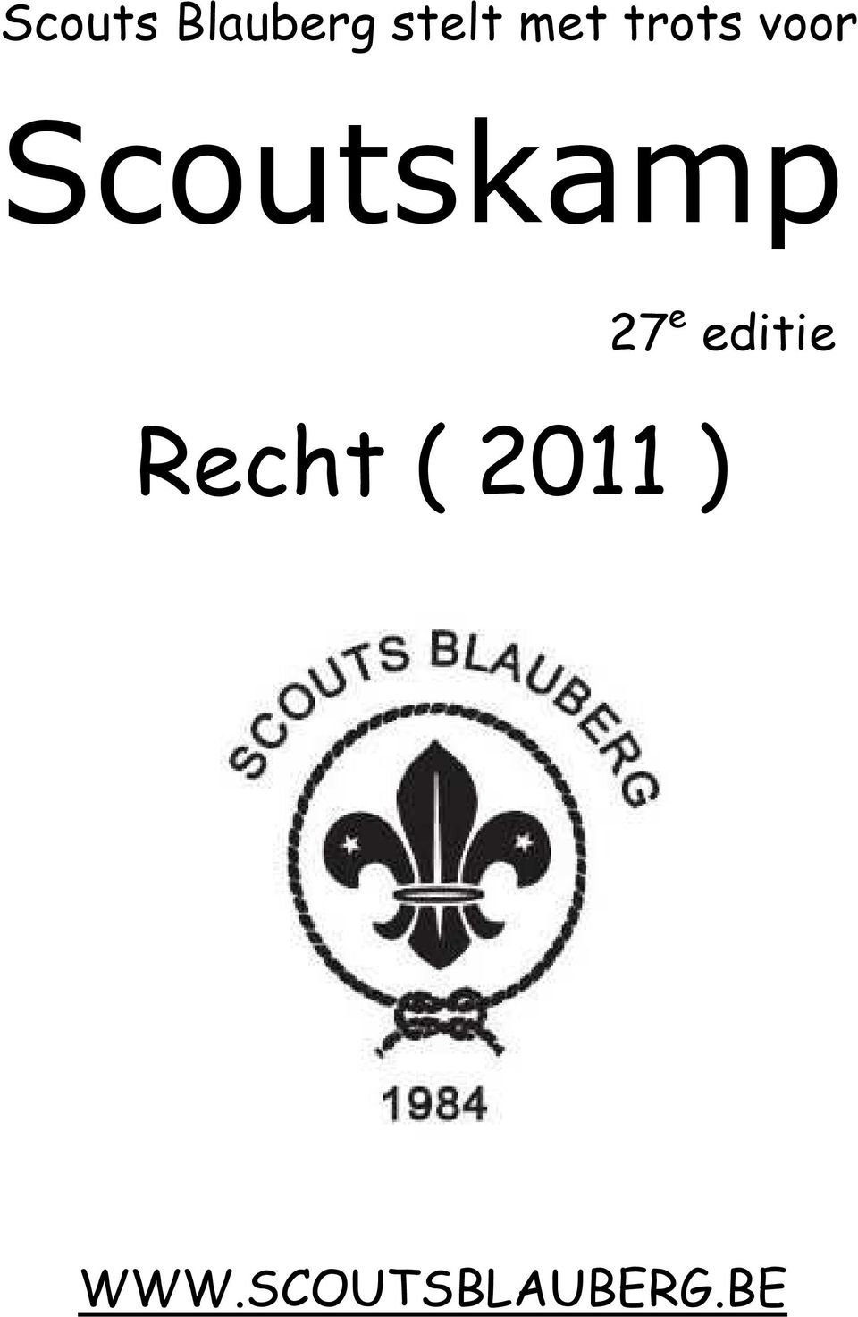 Scoutskamp 27 e editie
