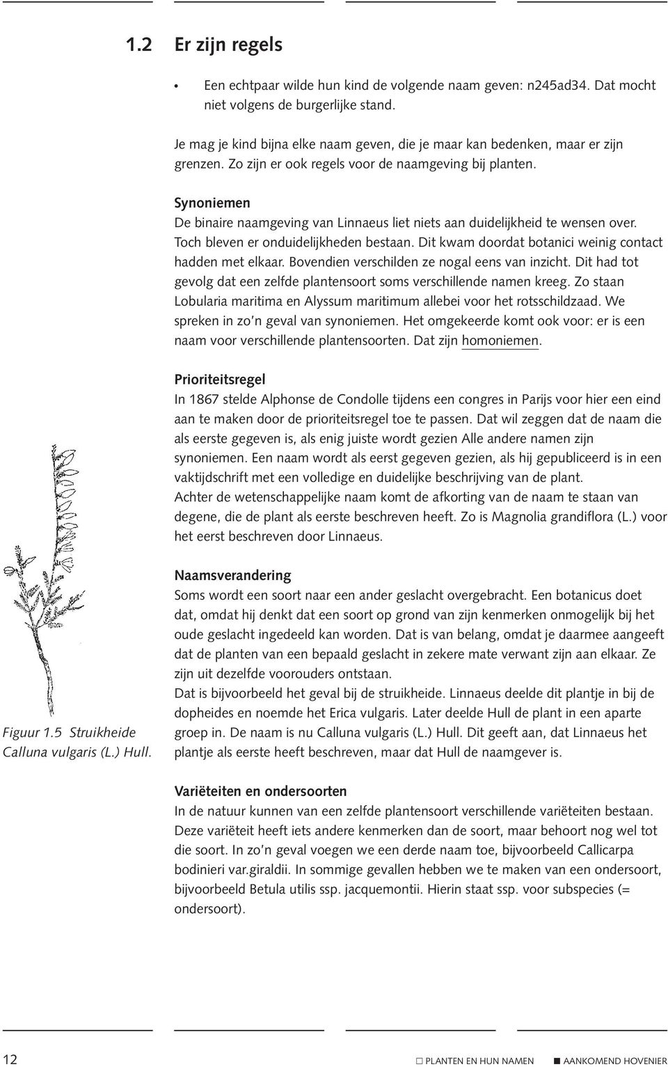 Synoniemen De binaire naamgeving van Linnaeus liet niets aan duidelijkheid te wensen over. Toch bleven er onduidelijkheden bestaan. Dit kwam doordat botanici weinig contact hadden met elkaar.