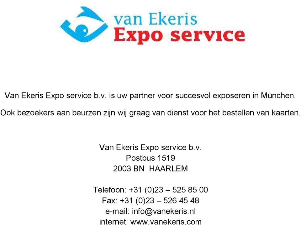 Van Ekeris Expo servi