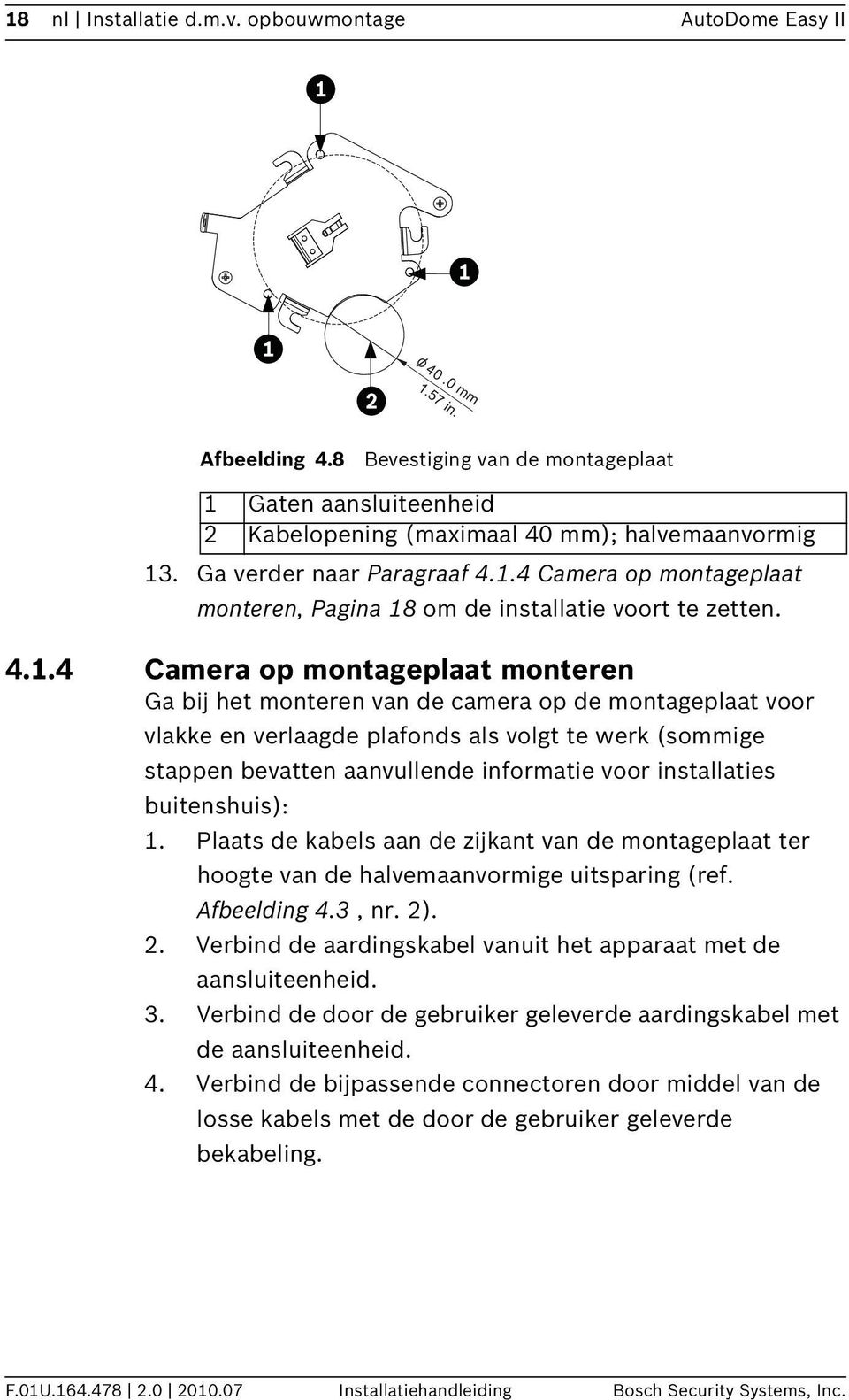 4 Camera op montageplaat monteren, Pagina 18