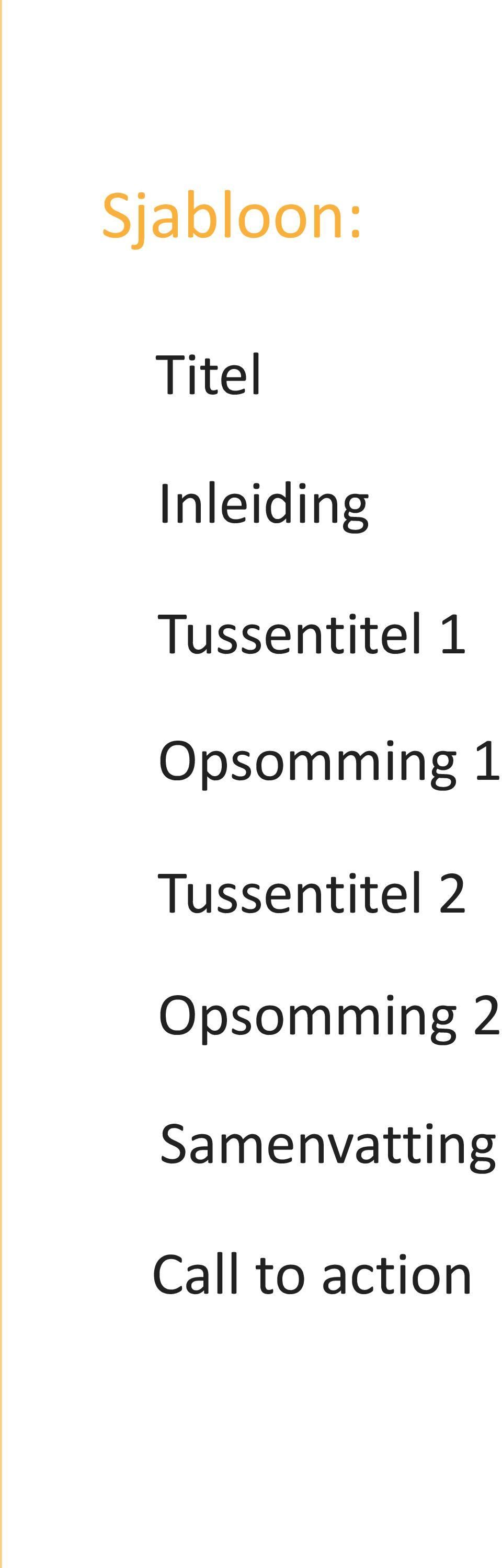 Tussentitel 2 Opsomming 2