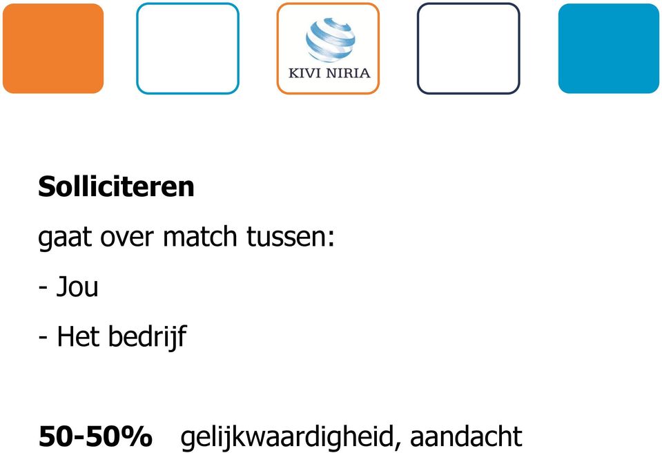 Het bedrijf 50-50%