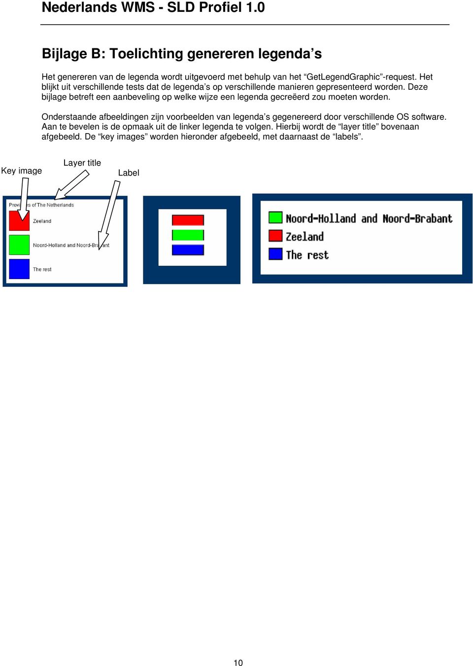 Deze bijlage betreft een aanbeveling op welke wijze een legenda gecreëerd zou moeten worden.