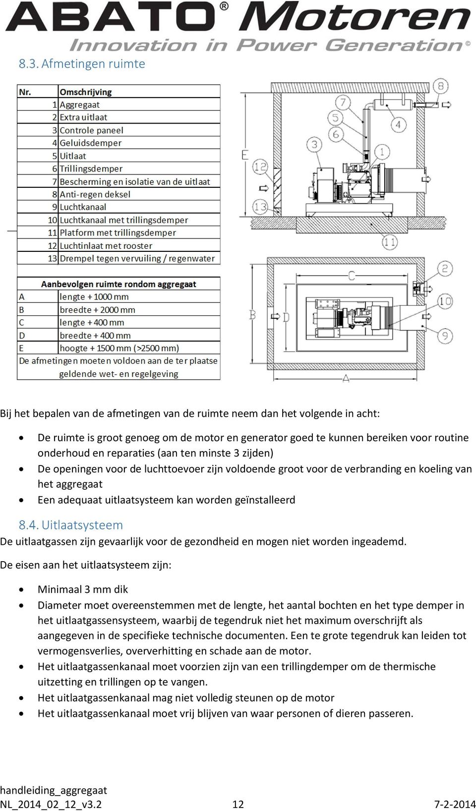 Uitlaatsysteem De uitlaatgassen zijn gevaarlijk voor de gezondheid en mogen niet worden ingeademd.