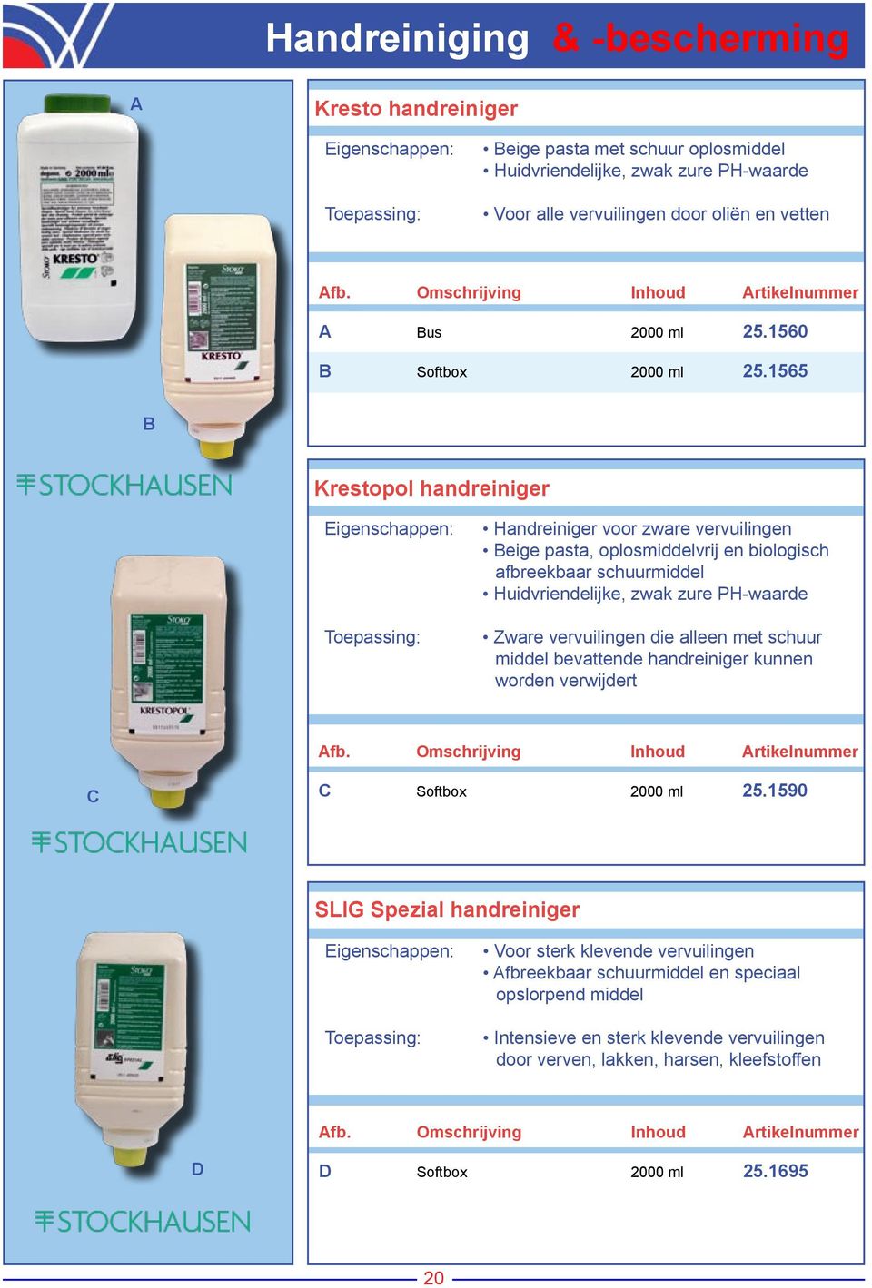 1565 Krestopol handreiniger Handreiniger voor zware vervuilingen eige pasta, oplosmiddelvrij en biologisch afbreekbaar schuurmiddel Huidvriendelijke, zwak zure PH-waarde