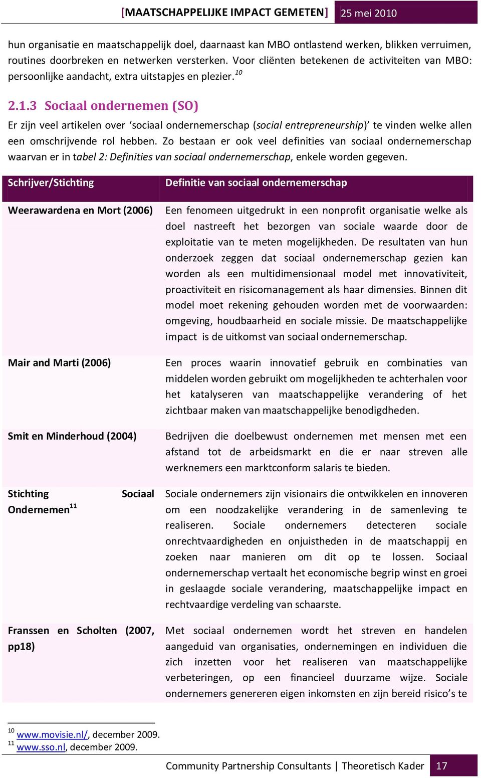 2.1.3 Sociaal ondernemen (SO) Er zijn veel artikelen over sociaal ondernemerschap (social entrepreneurship) te vinden welke allen een omschrijvende rol hebben.