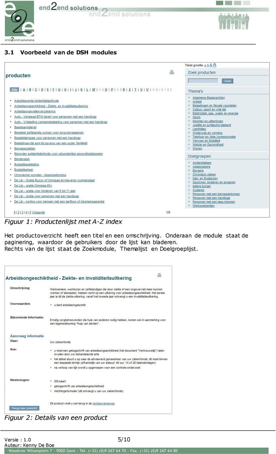 Onderaan de module staat de paginering, waardoor de gebruikers door de lijst kan