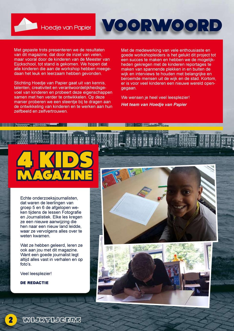 Stichting Hoedje van Papier gaat uit van kennis, talenten, creativiteit en verantwoordelijkheidsgevoel van kinderen en probeert deze eigenschappen samen met hen verder te ontwikkelen.