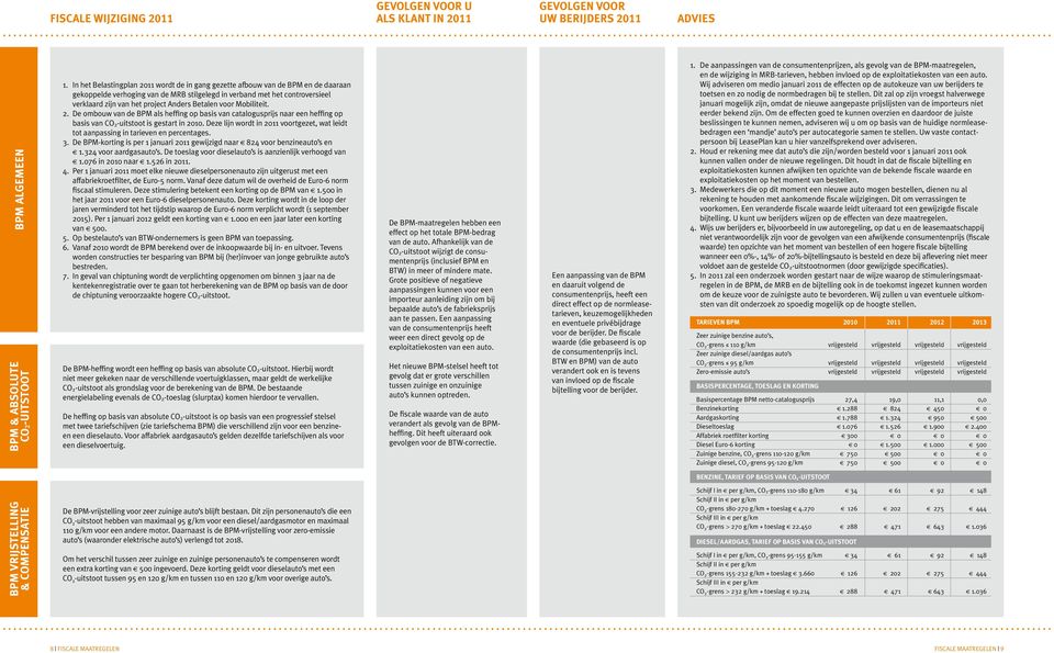 Betalen voor Mobiliteit. 2. De ombouw van de BPM als heffing op basis van catalogusprijs naar een heffing op basis van CO 2 -uitstoot is gestart in 2010.