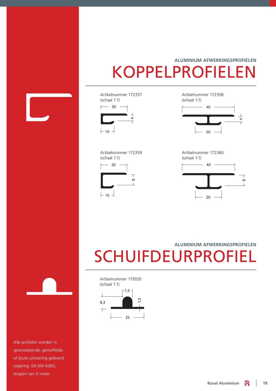 40 8 8 10 roval 17359 roval 17360 0 ALUMINIUM AFWERKINGSPROFIELEN SCHUIFDEURPROFIEL