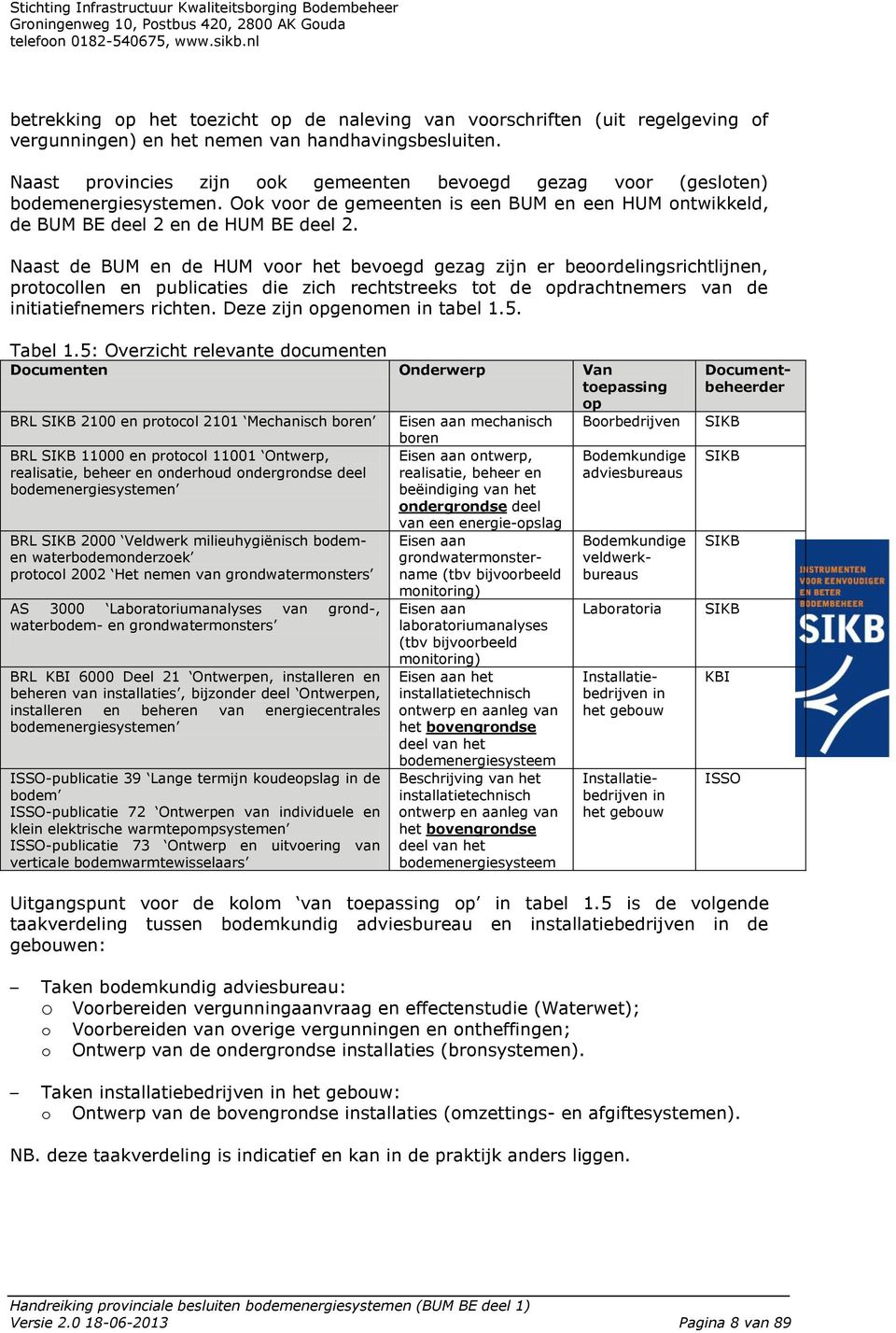 Naast de BUM en de HUM voor het bevoegd gezag zijn er beoordelingsrichtlijnen, protocollen en publicaties die zich rechtstreeks tot de opdrachtnemers van de initiatiefnemers richten.