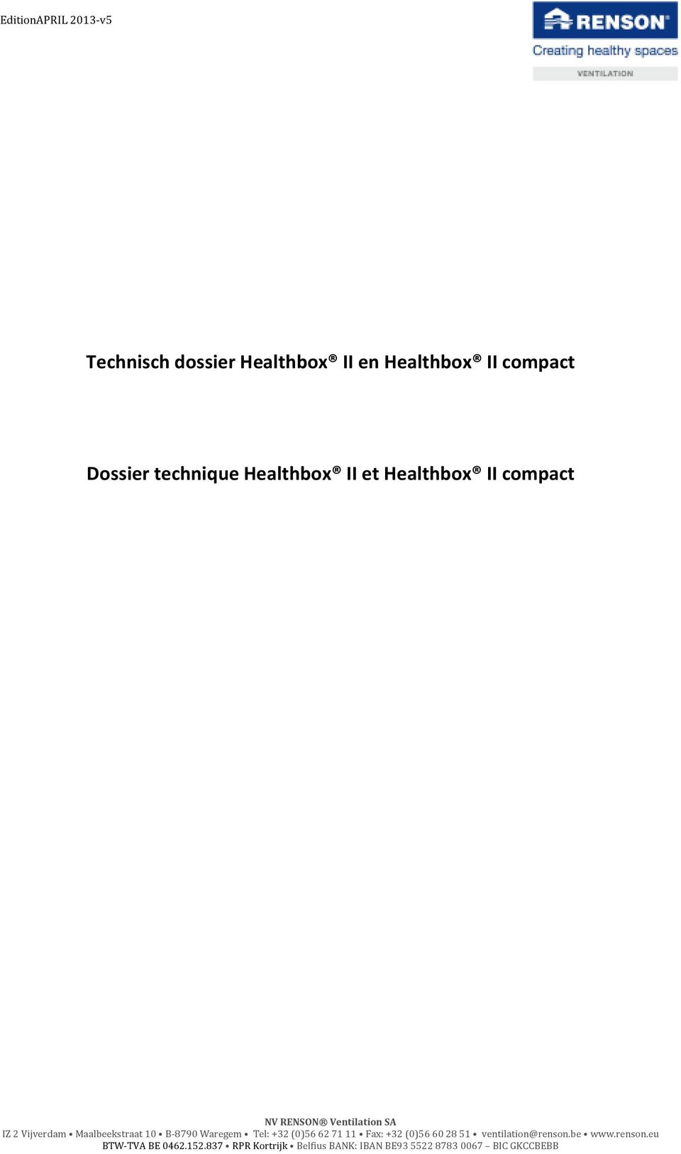 Dossier technique Healthbox