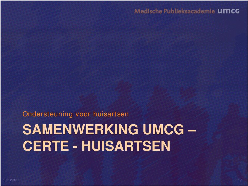 SAMENWERKING UMCG